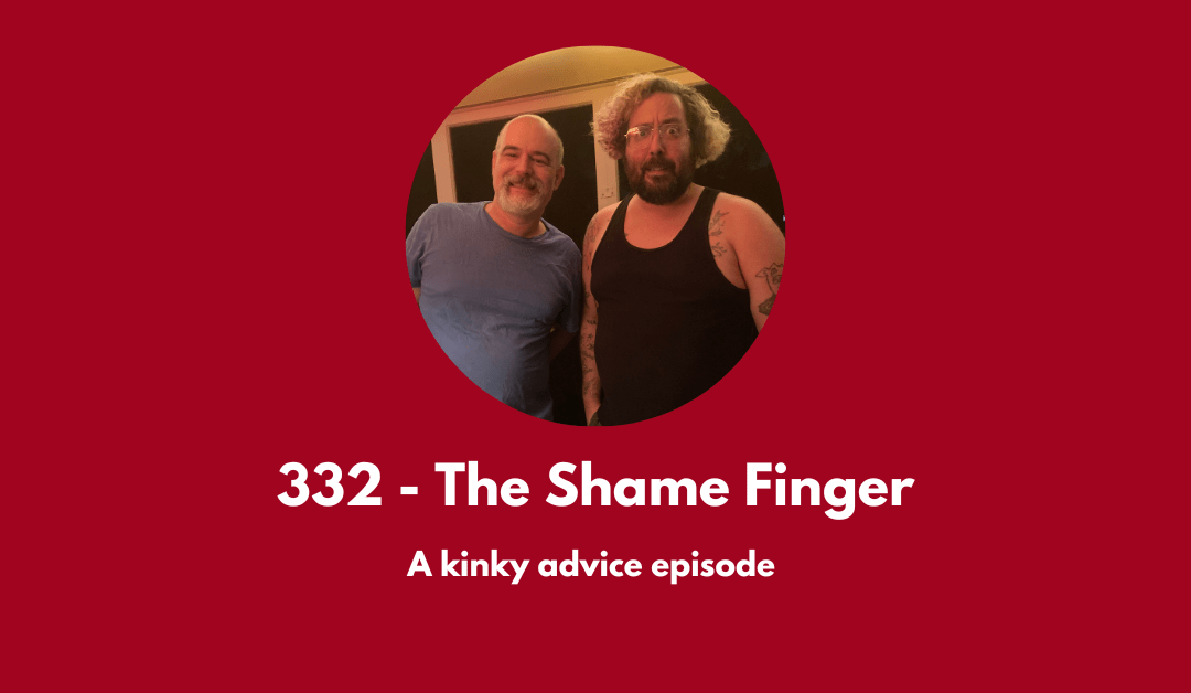 A kinky advice episode with Dick, max, and Gwen. Image is of Dick and max posing together—max is smiling, while Dick is giving a creepy grin.