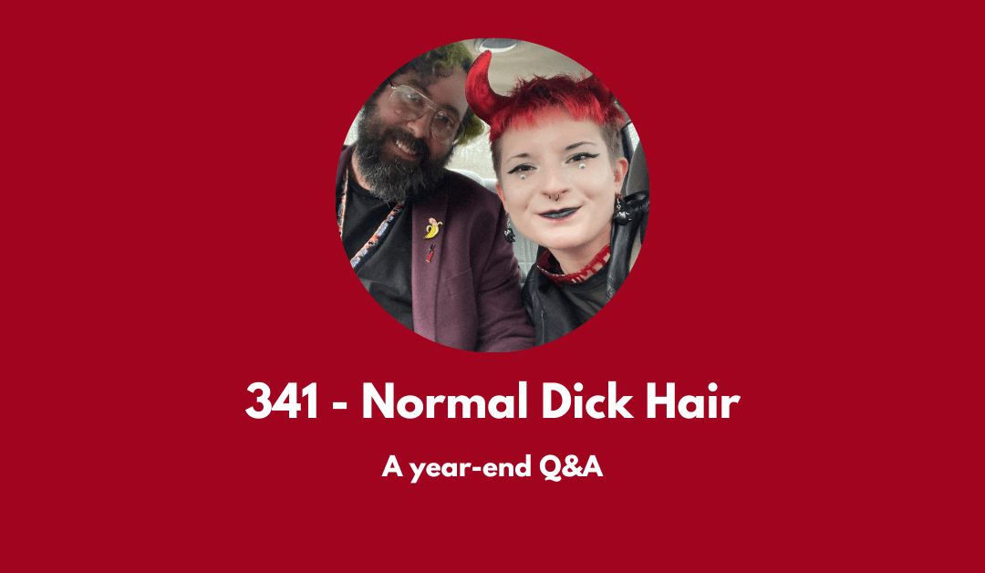 A year-end Q&A with Dick, Gwen, and max. Image is a selfie of Dick and Gwen smiling.
